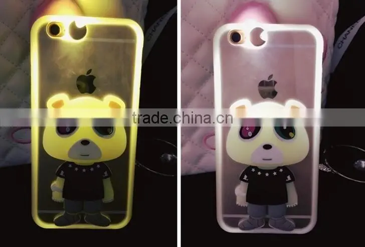 Cartoon pattern flash mobile phone cover, gleam mobile phone shell