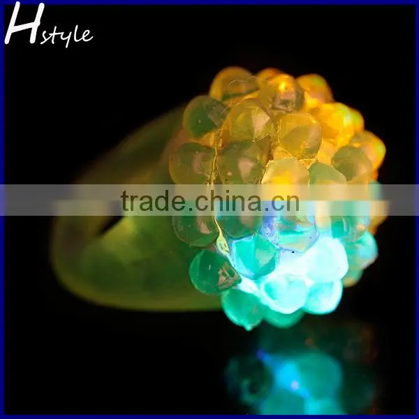 Rubber LED Toy Flashing Bumpy Ring SL013