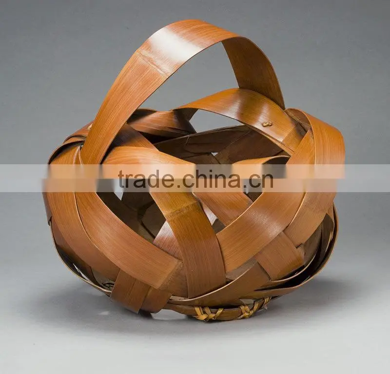 2016Round bamboo Gift Basket Tray.