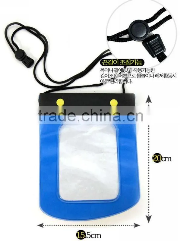 2013 Korean Waterproof cell phone bag wet wallet bag rain/uv protection bag summer sports beach dry neck pouch