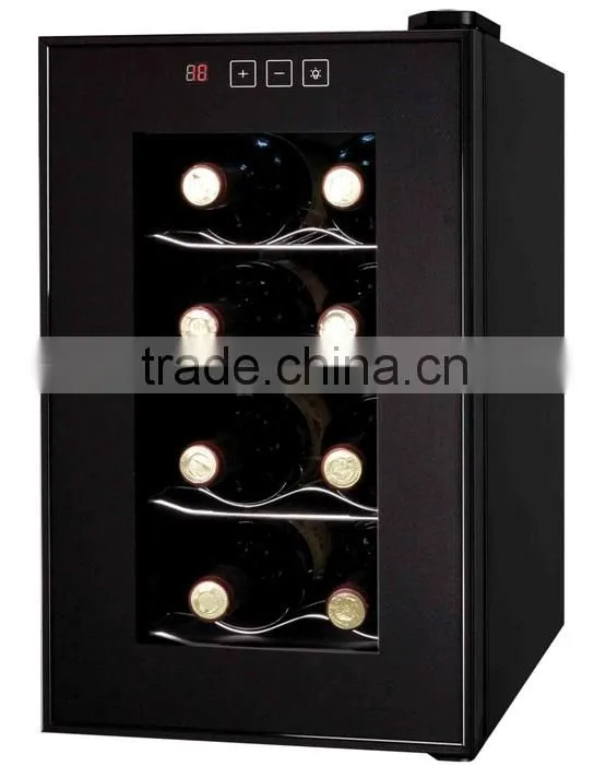 230L Commercial free standing dual zone LED inside touch panel wine bottle cooler