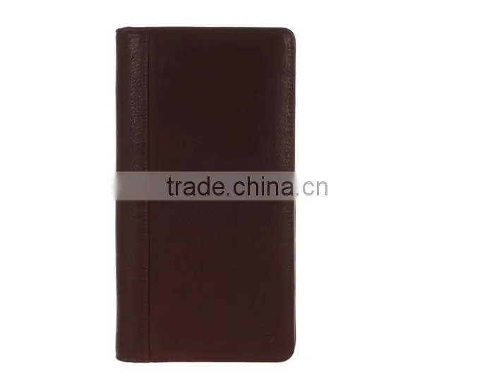 Pure italian leather passport holder with zipper pocket and leather pen loop geniune leather passport holder