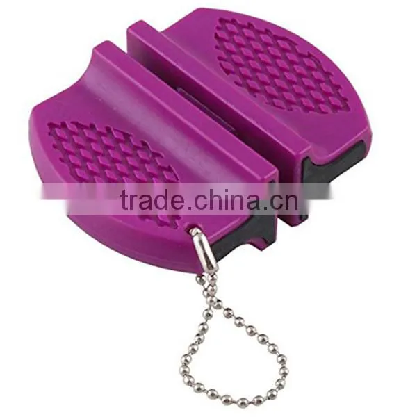 New Mini Ceramic Knife Sharpener Camp Kitchen Pocket Sharpening Tool