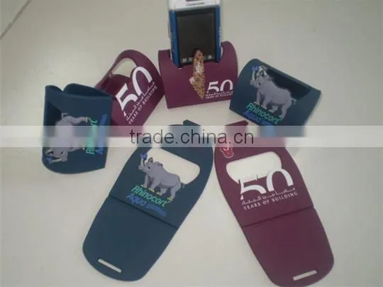 3D customized soft pvc rubber green phone holder, mobile stand