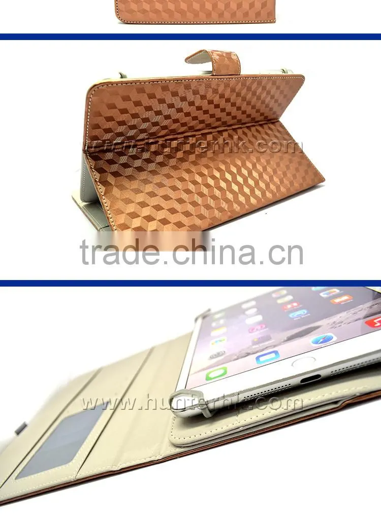 9 Inch Gold Colour 3D Cube Universal Tablet Case