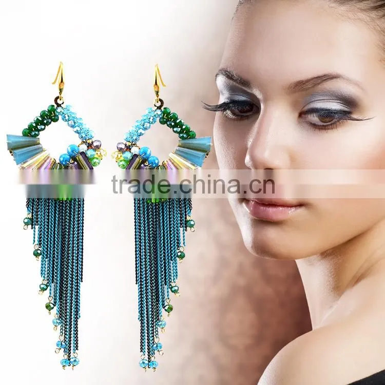 2016 New Design Fashion Charm Tassel Earrings Romatic Wedding Jewellery