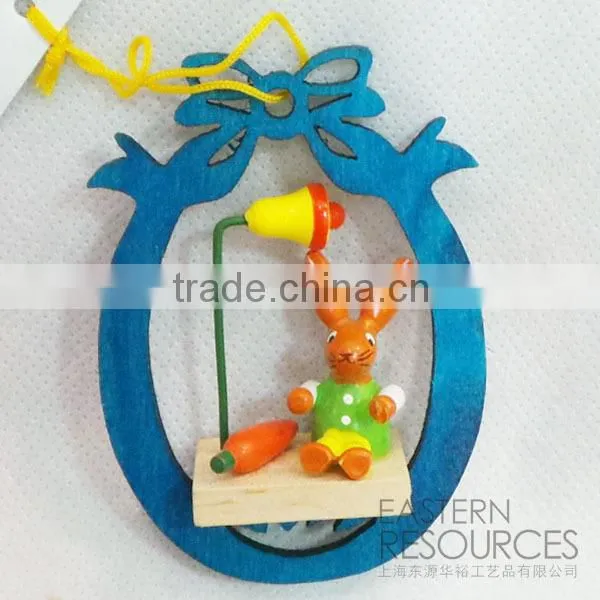 Wooden Easter Decoration Hanging Rabbit