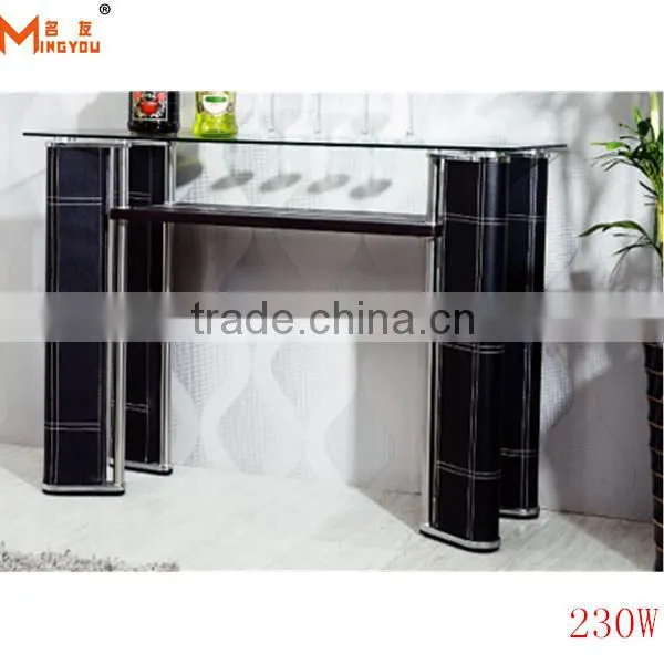 mexico market popular clear glass wall console table