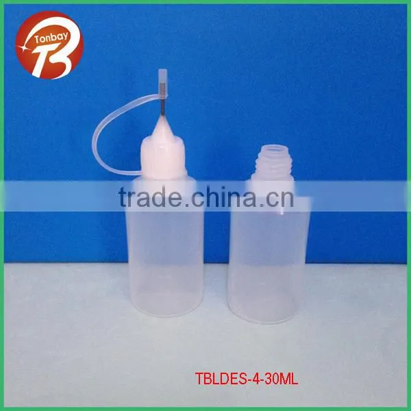 10ML LDPE transluent E cigarette liquid nicotine plastic sueeze dropper bottle with cap TBLDES-4