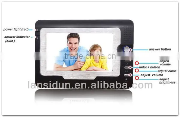 China new 7 inch ABS video door phone video intercom