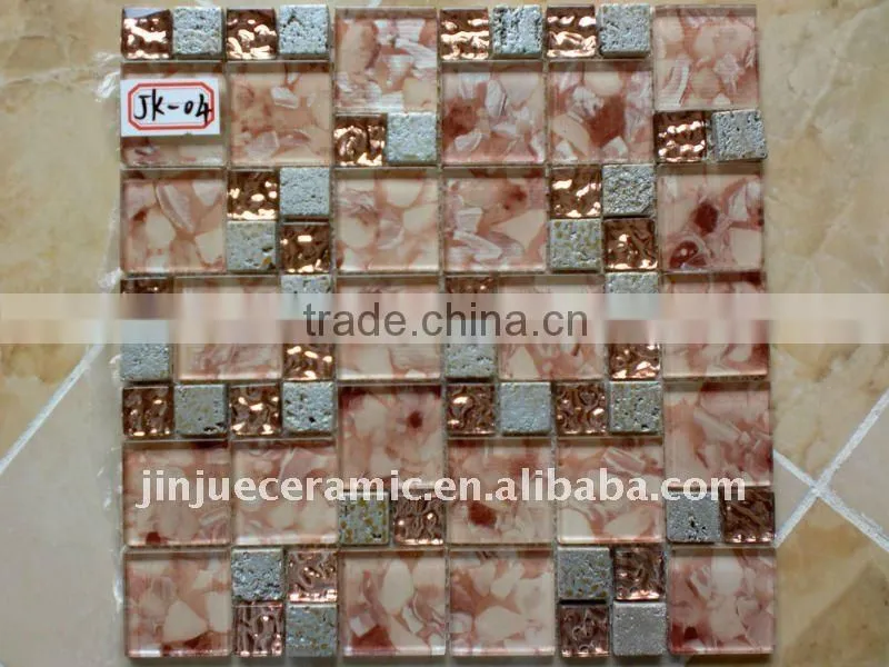 flower border tiles glass tile Glass Mosaic hand make tile