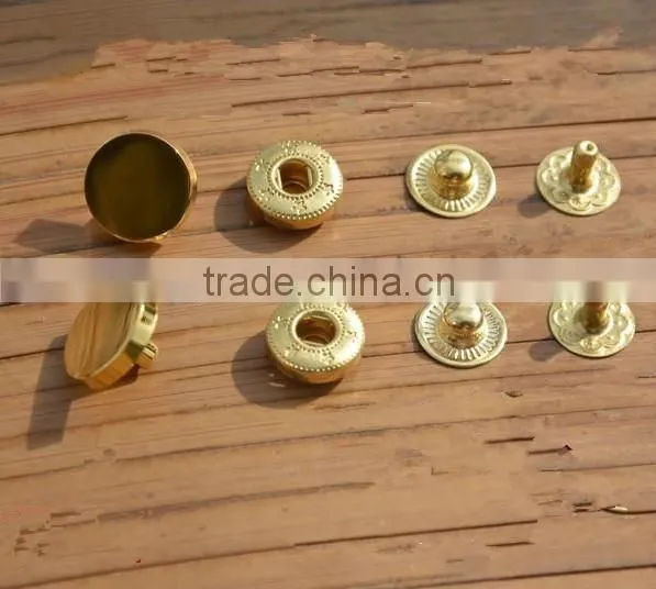 Sedex Audited Factory 2 Pillar Flat Cap Metal Popper Press Snap Studs Button