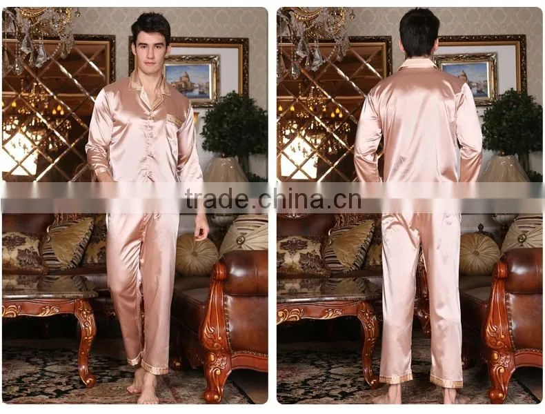 Wholesale Luxury Sexy 100% Silk long satin sleepwear