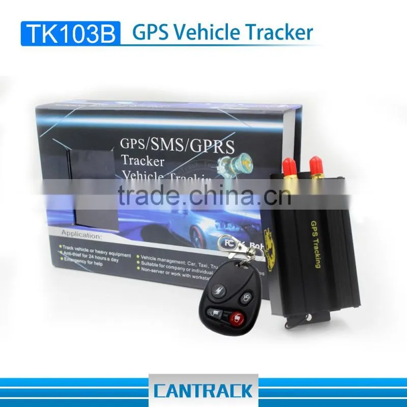 2016 best selling GPS Tracker for Car/Vehicle with door detection and SMS/Calling Alarm TK103B