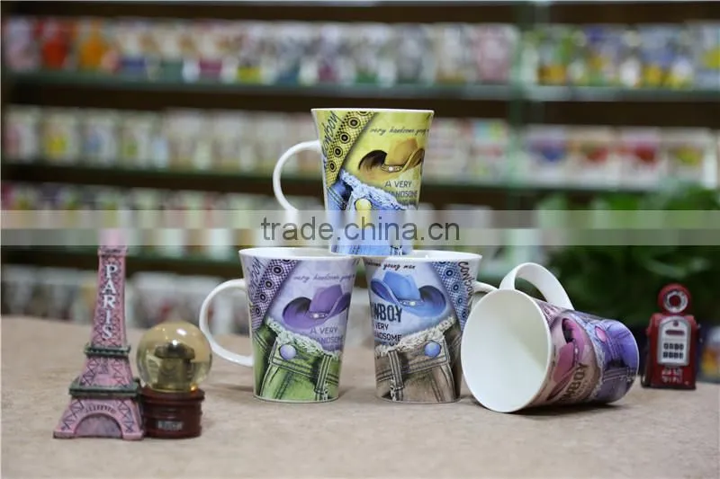 wholesale customized white promotional mug