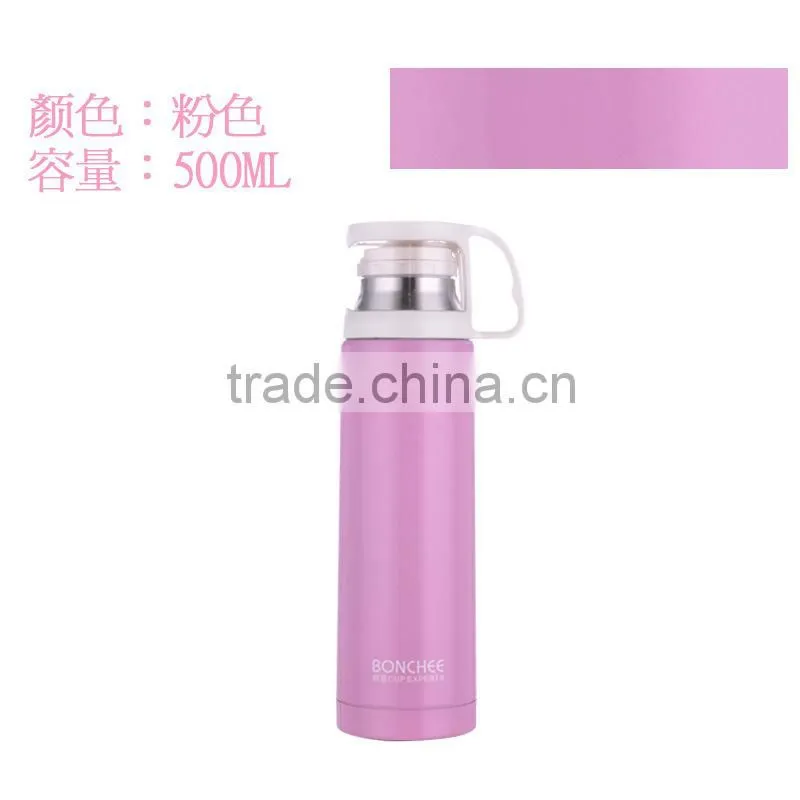 bullet shape vacuum mug bottle with handle lid