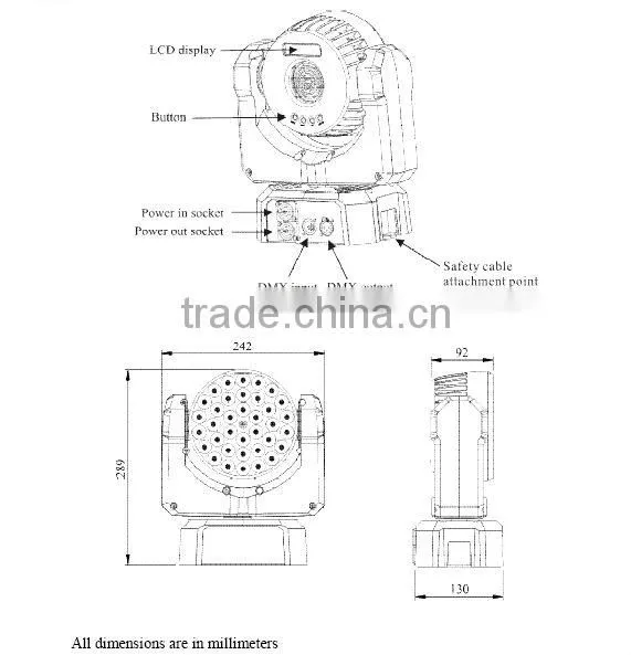 Cool White and Warm white LED moving head lights