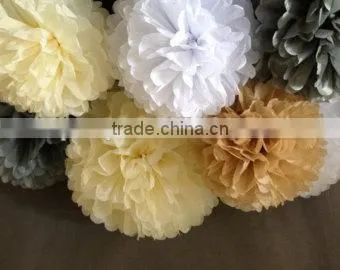 tissue paper pom poms