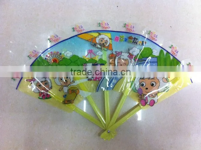 decorative hand fans with cartoon cat