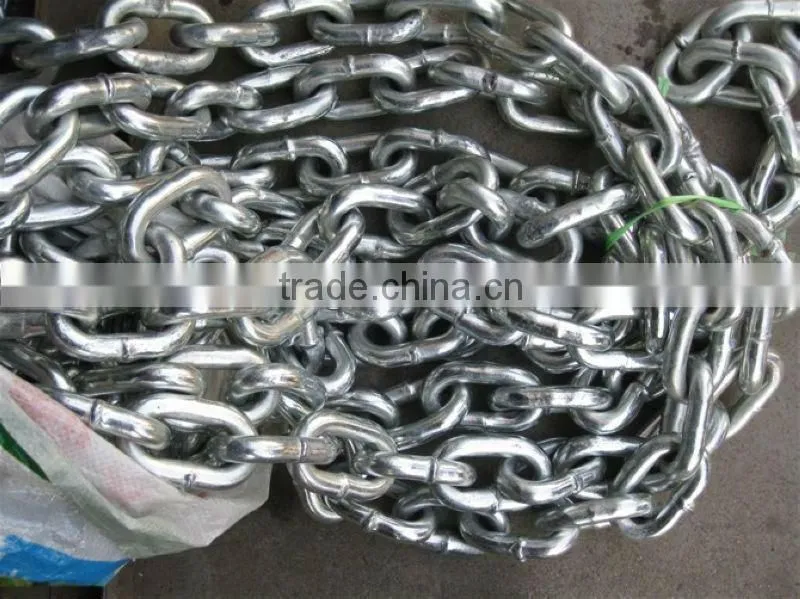 G80 DIN764 electric galvanized welded steel long link chain