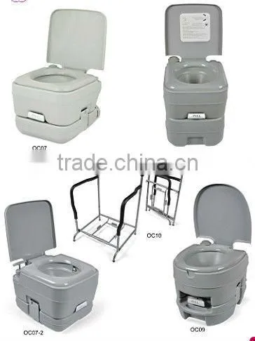 2014 hot sale camping used plastic portable toilets(10L)