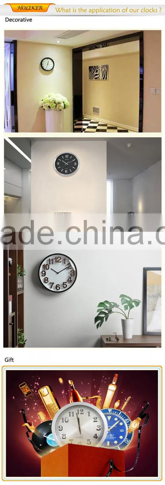 digital LED wall clock for home decoration