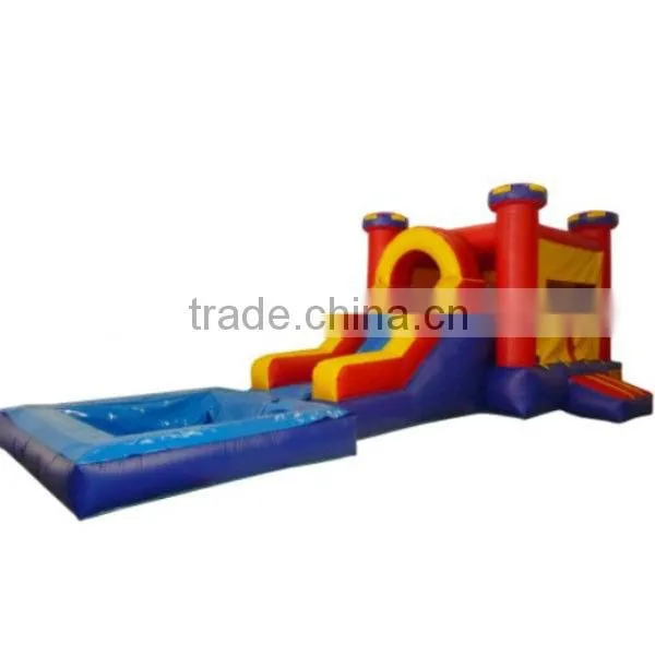 inflatable bouncer and slide with pool