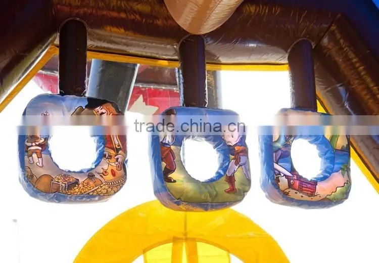 Giant inflatable shooting combo castle for sale