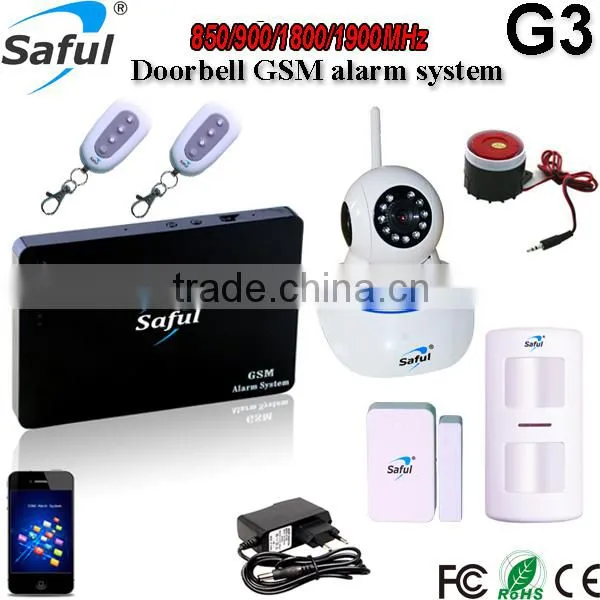 GSM auto dail home alarm G3 with PIR motion sensor /hidden surveillance camera with mms alert/ mobile phone control