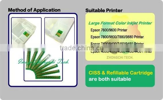 Resettable Chip for Epson 9880 Printer/ For Epson Printer Cartridge Chip