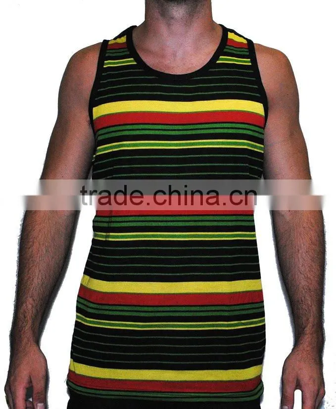 Men's Custom Printing Service Vest Stars & Stripes American Flag Tank Top Shirt