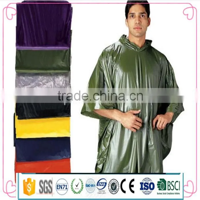 pvc poncho/Camouflage military rain coat poncho PVC coating,army rain coat poncho