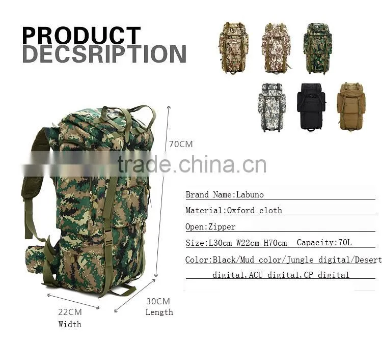 wholesale High Quality camo backpack outdoor hiking military backpack