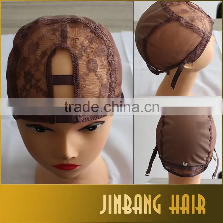 2016 Best Selling Alibaba Large Stock Full Lace Wig Caps Top Jewish Lace Cap For Charming Lady