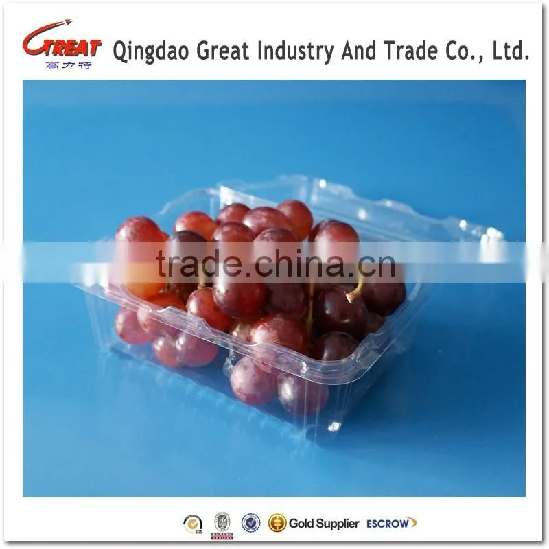 Transparent Eco-friendly Plastic Blister fruit Packing box Fruit with Hole