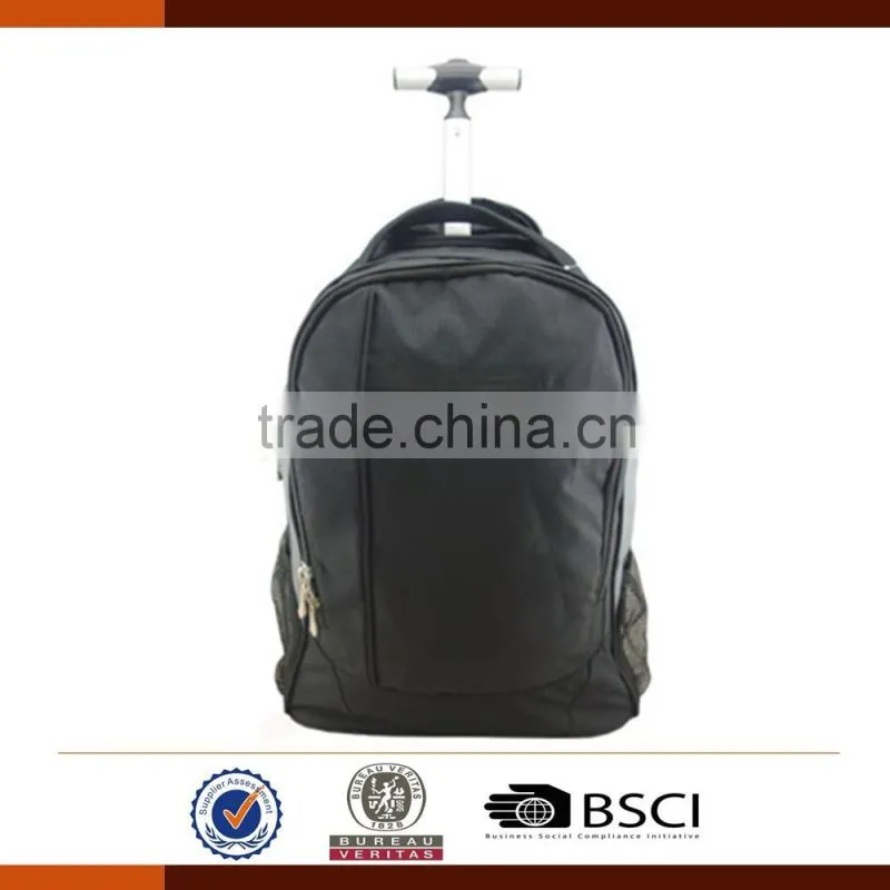 Hot selling black outdoor sports bags with wheels