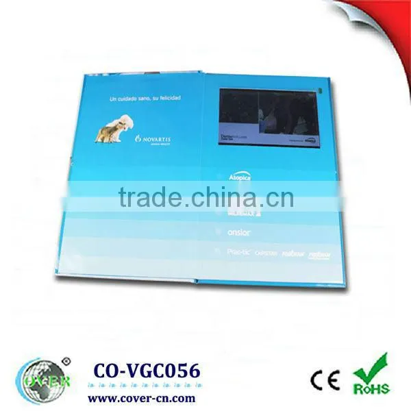 high quality 7 inch LCD USB video greeting card TFT Mp4 video displayer video card for invitation