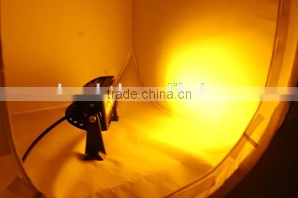 Hot sale 7.5" 12v amber & white color 36w led light bar with flashing