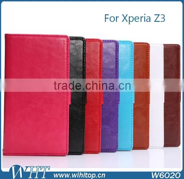 VINTAGE PU LEATHER BOOK WALLET CASE COVER FOR XPERIA Z3