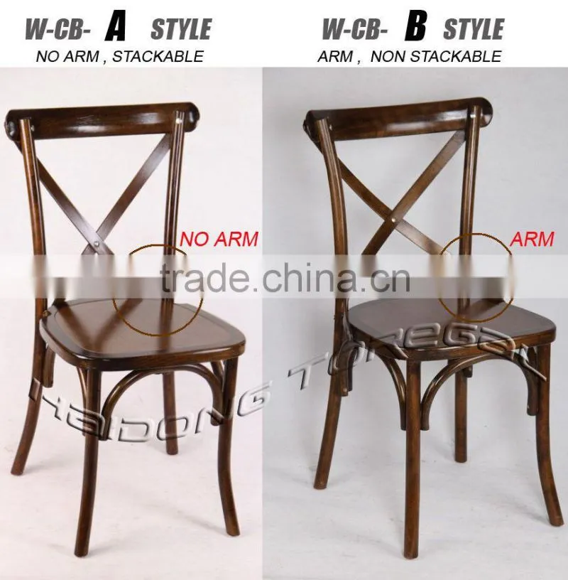 China Wholsale Wood Napoleon Cross Back Chairs