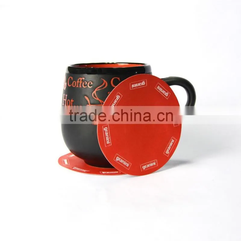 Custom Beer/Wine Absorbent Printed Paper Coaster/Mat Promotional For Pub/Bar