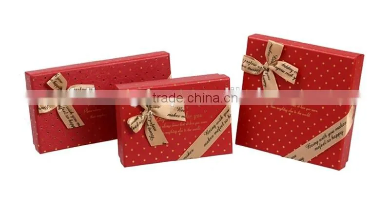 Wholesale Customized Logo Ribbon Packing carton box for sweet