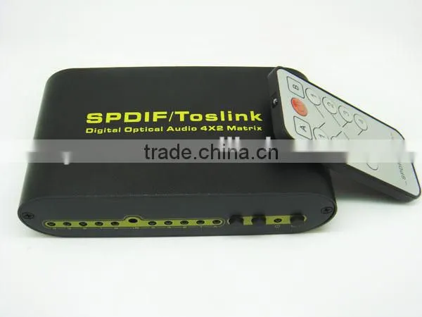 audio amplifier toslink 4 in 2 out matrix