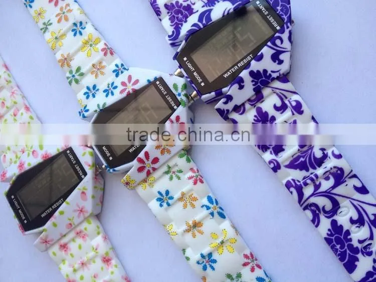 Men's Camouflage watch Style Multi-Functional Digital Colorful LED Silicone Band Wrist