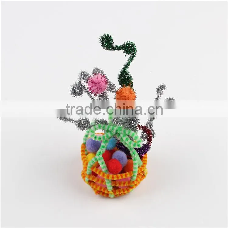 Factory supply DIY crafts pink series acrylic pompoms toys for kids or wedding party decoration