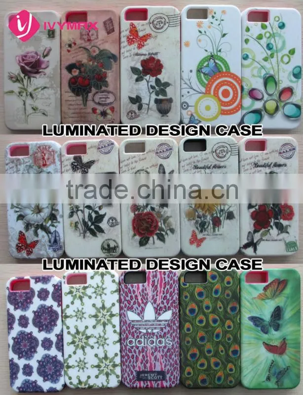 luminated combo case with convex feeling case for iphone5