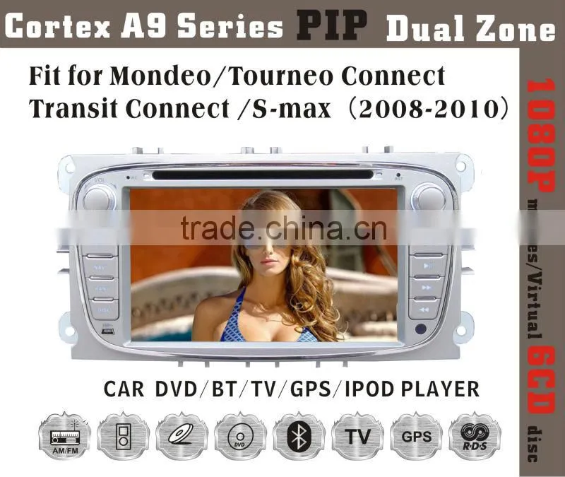 6.2inch HD 1080P BT TV GPS IPOD Fit for ford mondeo/S-max touch screen car dvd player gps