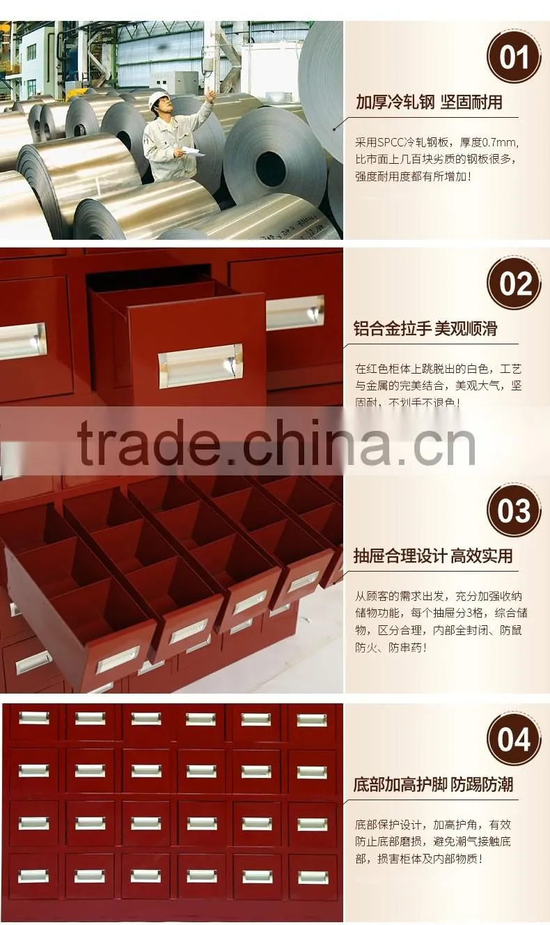 Made in china Hospital antique chinese medicine cabinet