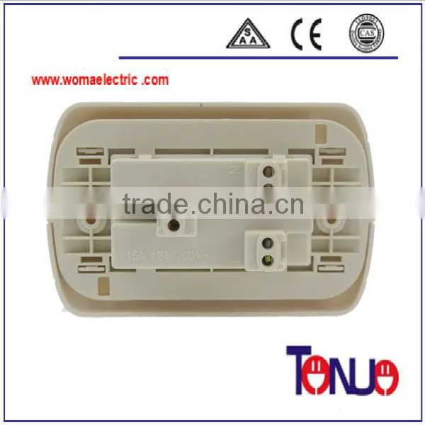 South American 2 gang 3 pin socket