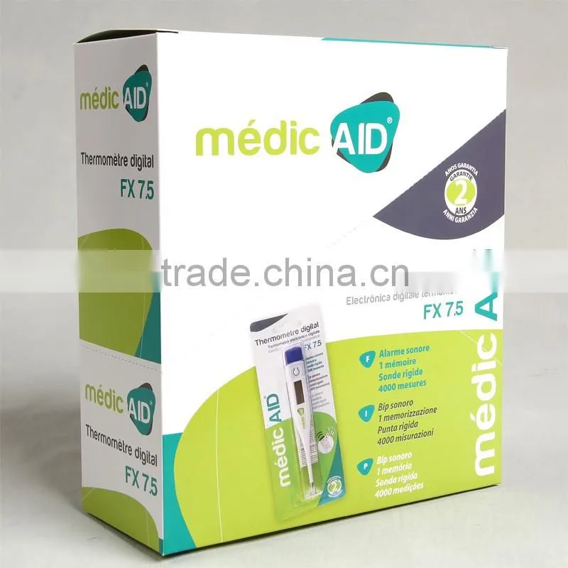 Package case with the knife cuts for medical using thermometre electronica digital